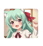 赤いリボンのみなみちゃんスタンプ②（個別スタンプ：22）