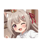 赤いリボンのみなみちゃんスタンプ②（個別スタンプ：24）