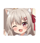赤いリボンのみなみちゃんスタンプ②（個別スタンプ：25）