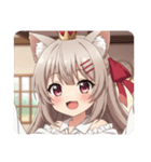 赤いリボンのみなみちゃんスタンプ②（個別スタンプ：30）