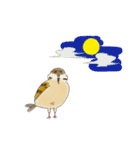 もふふふスズメ(3)  (秋)（個別スタンプ：33）
