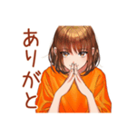 ボブカットの女の子の秋♡毎日使える（個別スタンプ：3）
