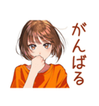 ボブカットの女の子の秋♡毎日使える（個別スタンプ：20）