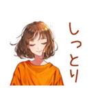 ボブカットの女の子の秋♡毎日使える（個別スタンプ：38）
