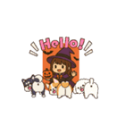 ハロウィン魔女ゆかりんスタンプ（個別スタンプ：5）