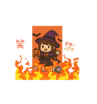 ハロウィン魔女ゆかりんスタンプ（個別スタンプ：15）