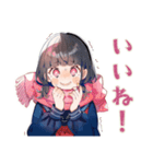 制服の女の子★秋のメッセージ（個別スタンプ：25）
