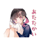 制服の女の子★秋のメッセージ（個別スタンプ：28）