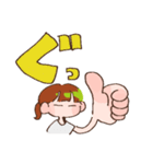 手描きゆるポップ女子（個別スタンプ：4）