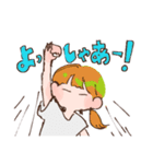手描きゆるポップ女子（個別スタンプ：16）