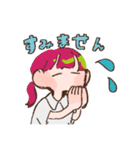 手描きゆるポップ女子（個別スタンプ：21）