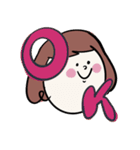 ラビットと女の子（個別スタンプ：5）