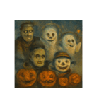 ハロウィン列車とゴーストの仲間たち（個別スタンプ：7）