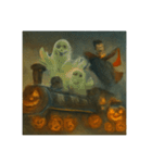 ハロウィン列車とゴーストの仲間たち（個別スタンプ：8）