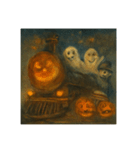 ハロウィン列車とゴーストの仲間たち（個別スタンプ：10）