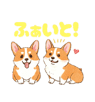 仲良しなコーギーたち（個別スタンプ：15）