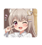 ハートのみなみちゃんスタンプ（個別スタンプ：19）