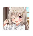 ハートのみなみちゃんスタンプ（個別スタンプ：20）