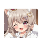 ハートのみなみちゃんスタンプ（個別スタンプ：22）