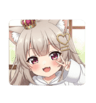 ハートのみなみちゃんスタンプ（個別スタンプ：23）