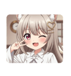 ハートのみなみちゃんスタンプ（個別スタンプ：25）