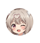 ハートのみなみちゃんスタンプ（個別スタンプ：27）