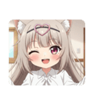 ハートのみなみちゃんスタンプ（個別スタンプ：28）