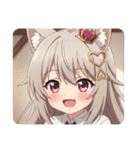 ハートのみなみちゃんスタンプ（個別スタンプ：30）