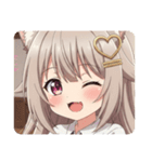 ハートのみなみちゃんスタンプ（個別スタンプ：32）