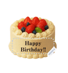 メッセージが書き込める♥誕生日ケーキ 改（個別スタンプ：6）