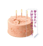 メッセージが書き込める♥誕生日ケーキ 改（個別スタンプ：13）
