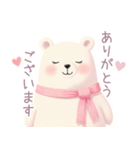 小さなハートと白くまスタンプ（個別スタンプ：15）