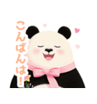 小さなハートとパンダスタンプ（個別スタンプ：7）