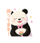 小さなハートとパンダスタンプ（個別スタンプ：31）
