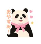 小さなハートとパンダスタンプ（個別スタンプ：35）