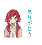 普段着赤髪女子の全肯定スタンプ（個別スタンプ：8）