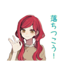 普段着赤髪女子の全肯定スタンプ（個別スタンプ：23）