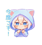 丁寧なごめんなさい★白猫耳パーカーくん（個別スタンプ：28）