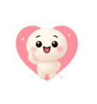 ▶︎【るるものやさしいじかん♡】ハート①（個別スタンプ：1）