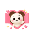▶︎【るるものやさしいじかん♡】ハート①（個別スタンプ：7）