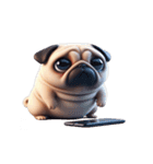 崩壊パグが超おもしろい,（個別スタンプ：1）