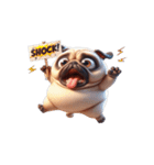 崩壊パグが超おもしろい,（個別スタンプ：3）