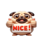崩壊パグが超おもしろい,（個別スタンプ：6）
