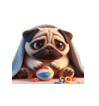 崩壊パグが超おもしろい,（個別スタンプ：9）