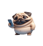 崩壊パグが超おもしろい,（個別スタンプ：15）