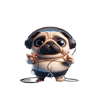 崩壊パグが超おもしろい,（個別スタンプ：16）