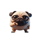 崩壊パグが超おもしろい,（個別スタンプ：17）