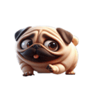 崩壊パグが超おもしろい,（個別スタンプ：23）