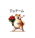 バイリンガル的 少しふざけた 太っちょ柴犬（個別スタンプ：14）