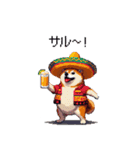 バイリンガル的 少しふざけた 太っちょ柴犬（個別スタンプ：28）